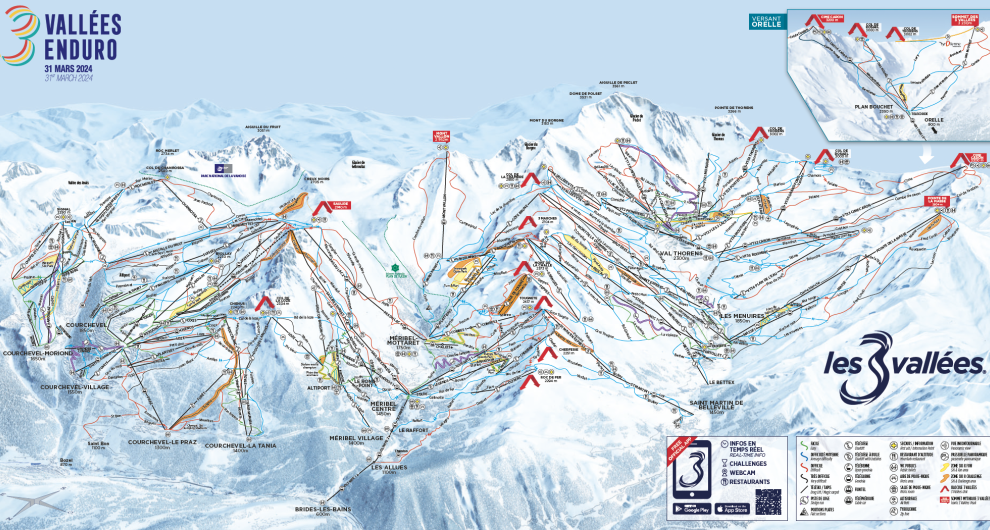 plan pistes 3 vallées