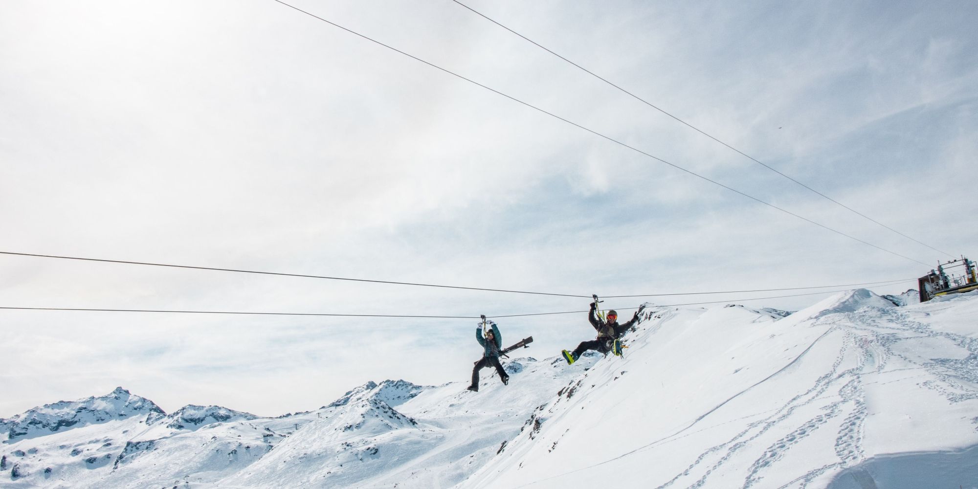 tyrolienne val thorens