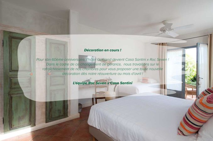 Chambre 3 personnes avec terrasse  - Hotel Casa Santini - Roc Seven| Porto Vecchio